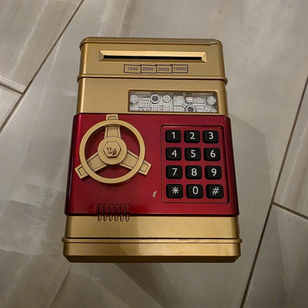 Electronic Piggy Bank ATM Password Money Box Cash Coin Saving AutoDeposit Gift📦 - Picture 2 of 16